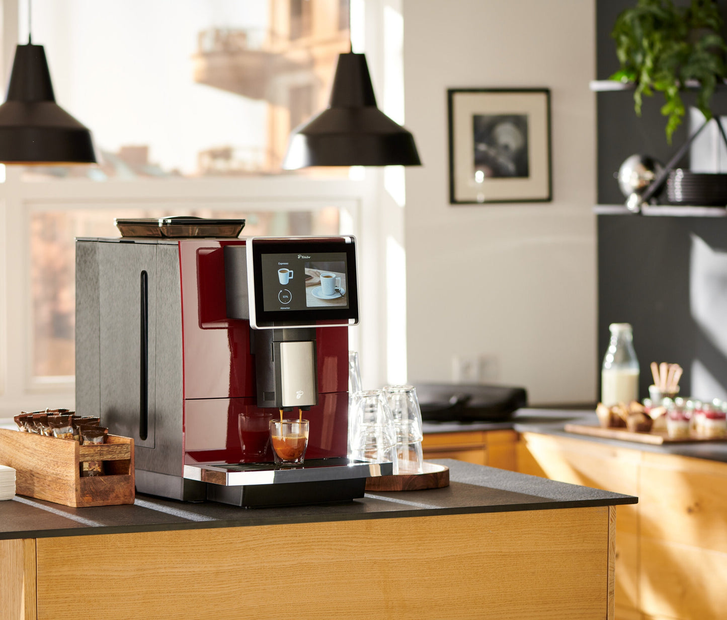 Profi-Kaffeevollautomat »Tchibo Office« inkl. Wasserfilter, rot