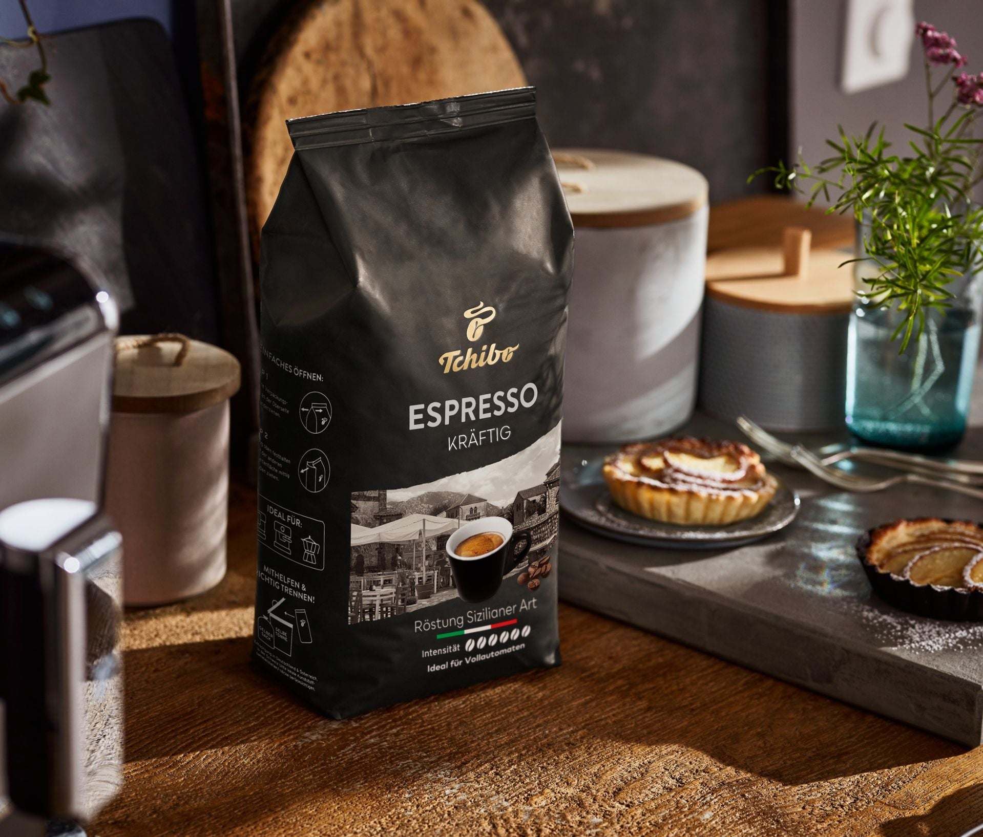 Espresso Kräftig - 4x 1 kg Ganze Bohne